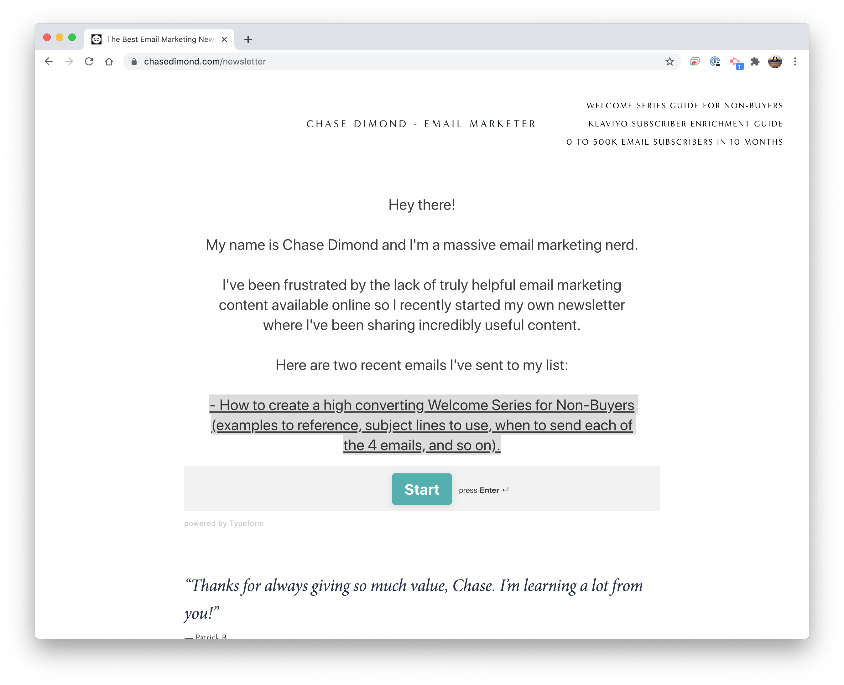 How Chase Dimond used self-taught guerilla marketing to get 500k email subscribers in 10 months